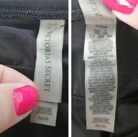 Victoria Secret Ruched Stomach Plunging Halter One Piece Swim Bathing Suit M - Picture 13 of 16